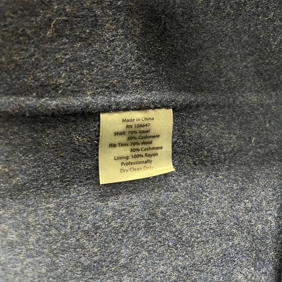 Kinross Navy Wool Cashmere Coat Size XS EUC - Picture 4 of 4